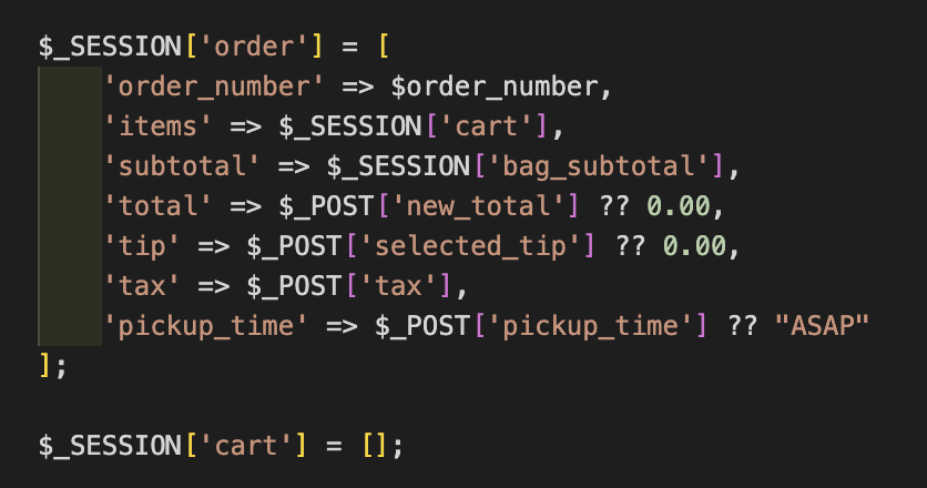 cart to order
