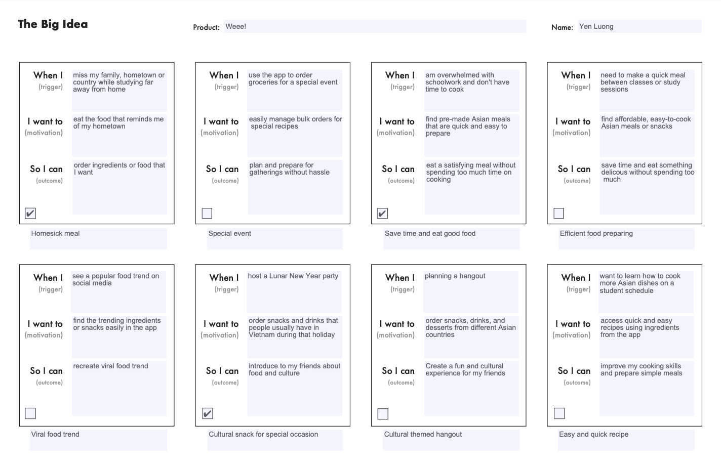 Big Idea Worksheet